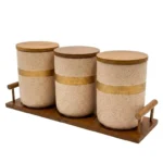 Set kuhinjskih posuda 3/1 sa drvenim postoljem