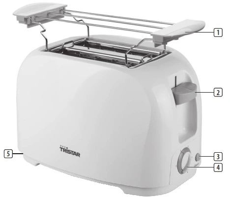 TRISTAR-BR-1013-Toaster-parts Tristar Toster - Slika 1